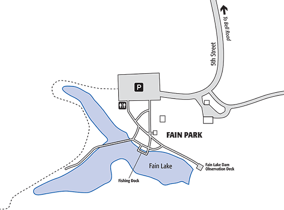 Fain Lake Fishing Guide Report Map