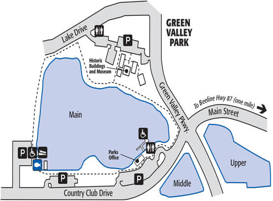 Green Valley Lakes Fishing Guide Report Map