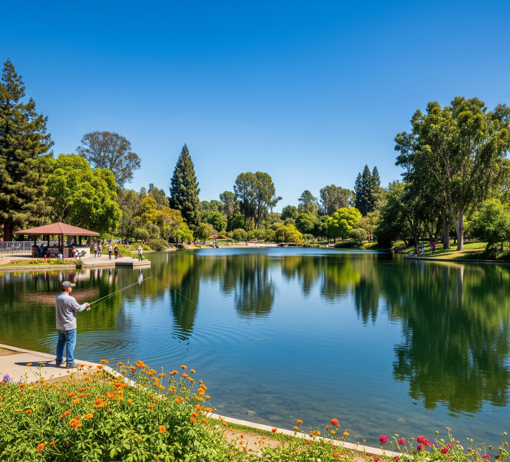 Mile square park lake fishing tips report guide california 02