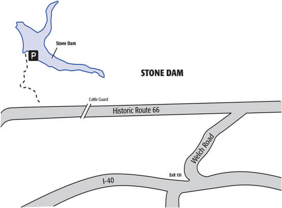 Stone Dam Lake Fishing Guide Report Map