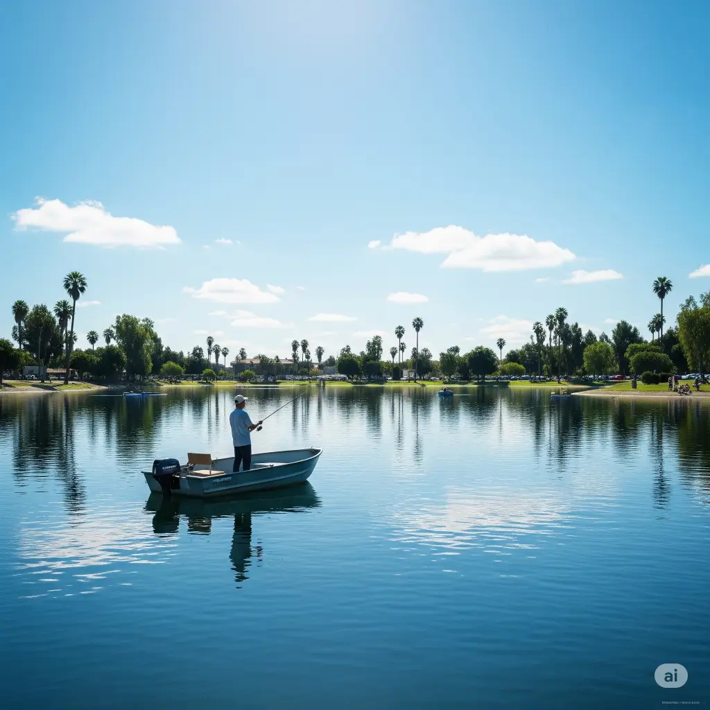 Cerritos park lake fishing report guide california 02