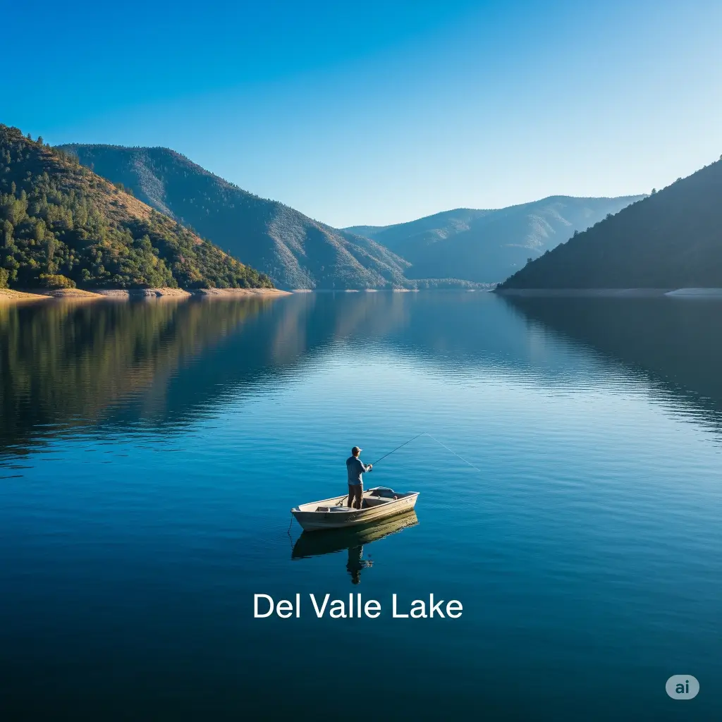 Del valle lake fishing report guide california 03